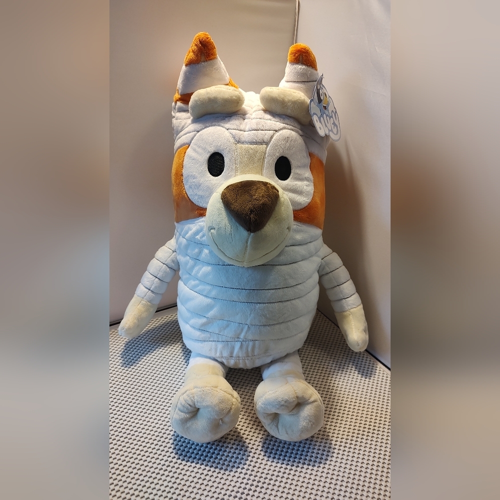 Large Bingo Mummy Plush 18" Bluey Cartoon New With Tags Halloween NWT